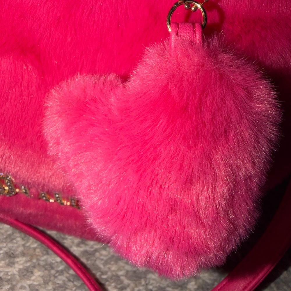 Juicy Couture Free Love Fluffy Mini Tote Or Crossbody Removable Strap NWT - Picture 6 of 9